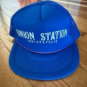 Indianapolis Union Station 1980's Rope Train Logo Baseball Cap Snapback Rope Hat